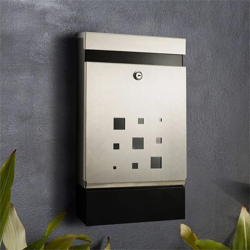Sandleford Stainless Steel Wall-Mounted Lockable Mailbox Caddy
