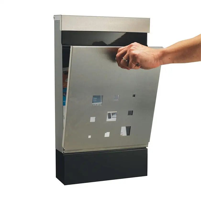 Sandleford Stainless Steel Wall-Mounted Lockable Mailbox Caddy