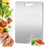 Stainless Titanium Steel Anti-Bacterial Mildew-Proof Cutting Chopping Board 23 x 34cm - Front View