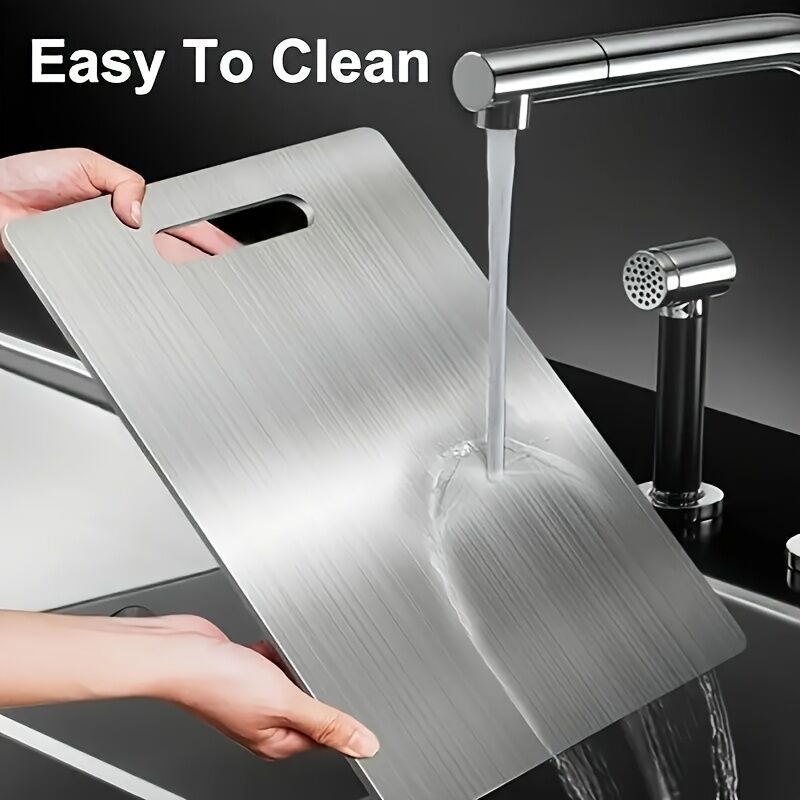 Stainless Titanium Steel Anti-Bacterial Mildew-Proof Cutting Chopping Board 23 x 34cm