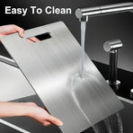 Stainless Titanium Steel Anti-Bacterial Mildew-Proof Cutting Chopping Board 23 x 34cm