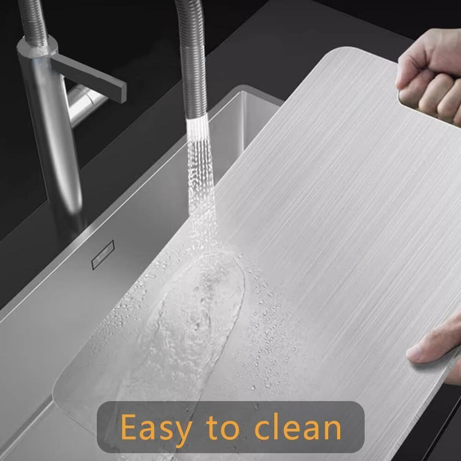 Stainless Titanium Steel Anti-Bacterial Mildew-Proof Cutting Chopping Board 23 x 34cm