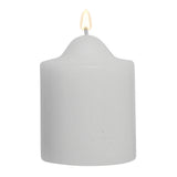 48-Pack White Unscented Premium Church Pillar Candles - Lead-Free, 24-Hour Burn, 5x10cm - Front View