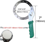 Universal Adjustable Steel Oil Filter Wrench - Non-Slip Handcuff Tool for Easy Removal - Side View