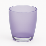 Bathroom Toothbrush Holder Caddy Storage Organizer Oval Tumbler Cup in Purple - Front View