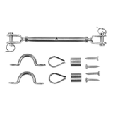 Pinnacle Hardware 316 Stainless Steel Marine Grade Jaw/Jaw Bottlescrew Balustradig Kit CHS033 - Front View