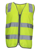 Hi Vis Safety Vest Reflective Tape Zip Up Workwear Pocket High Visibility in Yellow - XL - 45-Degree Angle