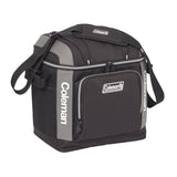 Coleman 30 Can Soft Cooler Insulated Outdoor Camping Picnic Bag in Black - Front View
