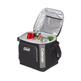 Coleman 30 Can Soft Cooler Insulated Outdoor Camping Picnic Bag in Black - Top-Down View