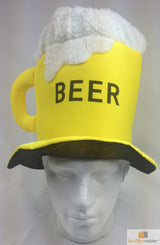 Plush Beer Mug Hat ??Hilarious Party and Halloween Costume Accessory for All