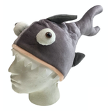 Shark Fin Cap - Whimsical Fish Headgear for Halloween Celebrations - Rear View