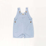 Capri Blue Cotton Dungaree Overalls for Babies & Toddlers - 3-6 Months - Front View