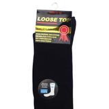 1x Pair COTTON Rich LOOSE TOP SOCKS Dress Medical Circulation Diabetic Comfort -  - - Front View