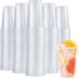 540x 16oz (480ml) Premium Plastic Clear Cups Extra Strong PET BPA Free - Front View