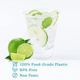 540x 16oz (480ml) Premium Plastic Clear Cups Extra Strong PET BPA Free - Top-Down View