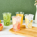 540x 16oz (480ml) Premium Plastic Clear Cups Extra Strong PET BPA Free - 45-Degree Angle