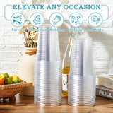 540x 16oz (480ml) Premium Plastic Clear Cups Extra Strong PET BPA Free - Rear View