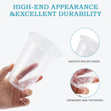540x 16oz (480ml) Premium Plastic Clear Cups Extra Strong PET BPA Free - Close-Up Angle