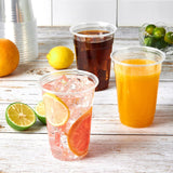 540x 16oz (480ml) Premium Plastic Clear Cups Extra Strong PET BPA Free - Low Angle