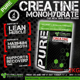 2KG Creatine Monohydrate Powder HPLC Tested Gym Workout Enhancer Micronised Supplement - Front View