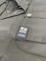 Crosshatch Mens Vinyl Quilted Jacket Warm Winter Joseph Style - Black - Medium - 45-Degree Angle