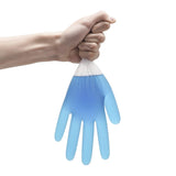 100pcs Vinyl Clear Powder Free Disposable Gloves - Medium (1 Box) - Top-Down View