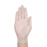 100pcs Vinyl Clear Powder Free Disposable Gloves - Medium (1 Box) - Rear View