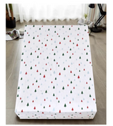 Queen Luxury 100% Cotton Flannelette Fitted Bed Sheet Authentic Flannel - White - Front View