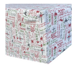 Queen Luxury 100% Cotton Flannelette Fitted Bed Sheet Xmas Flannel - Christmas - Side View