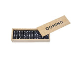 Domino Set Wooden Box Kids Children Traditional Toy 28 Dominoes - Front View