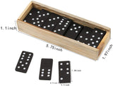 Domino Set Wooden Box Kids Children Traditional Toy 28 Dominoes - Rear View