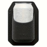 Silicone Shower Beer Holder Wall Mounted Beverage Can Rack Self Adhesive in Black - Front View