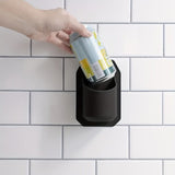 Silicone Shower Beer Holder Wall Mounted Beverage Can Rack Self Adhesive in Black - 45-Degree Angle