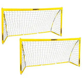 2x Summit Pop Up Fastnet Soccer Goal Futsal Football Portable Flexible 1.5m x 0.9m - Front View