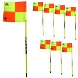 Soccer Corner Flag 150cm x 2.5cm FFA Approved Football  - Pack of 8 w Removable Spike - Front View