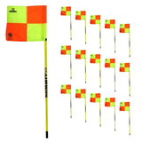 Soccer Corner Flag 150cm x 2.5cm FFA Approved Football - Pack of 16 w Removable Spike