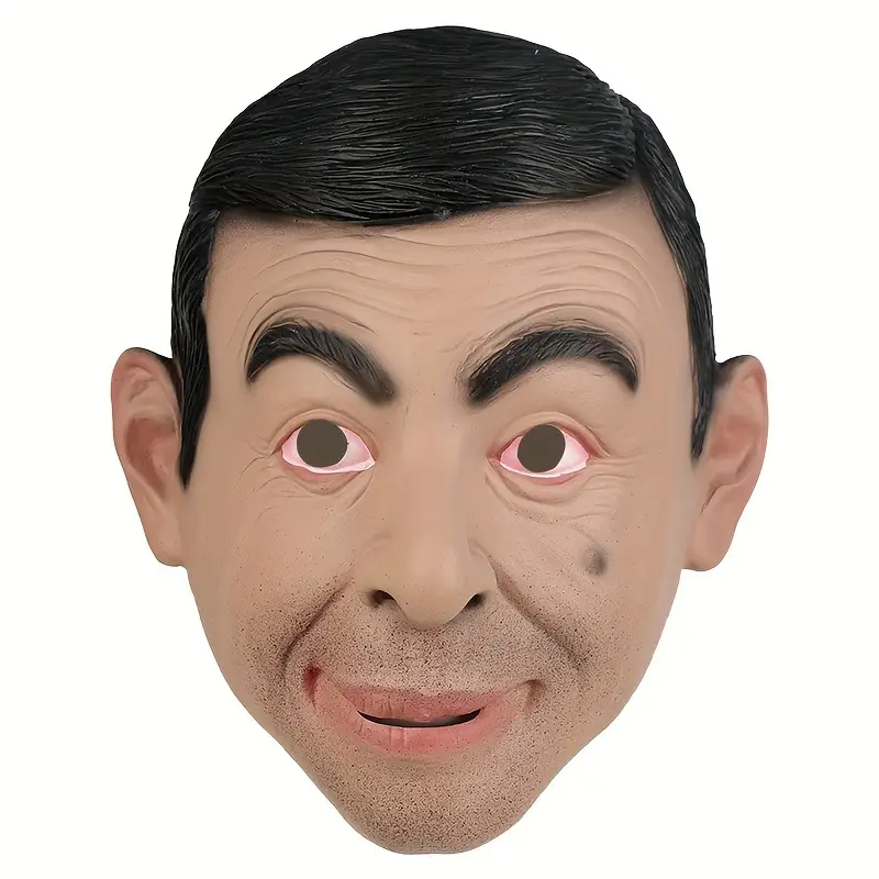 Mr. Bean Celebrity Latex Mask - Rowan Atkinson Costume for Halloween & Parties