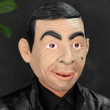 Mr. Bean Celebrity Latex Mask - Rowan Atkinson Costume for Halloween & Parties - Top-Down View