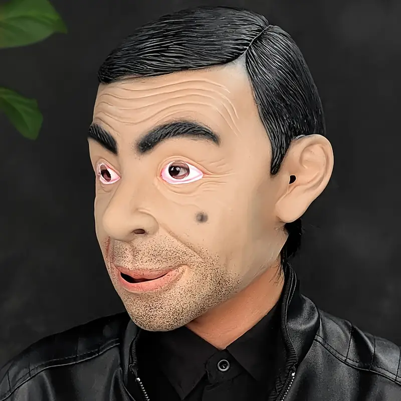 Mr. Bean Celebrity Latex Mask - Rowan Atkinson Costume for Halloween & Parties