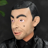 Mr. Bean Celebrity Latex Mask - Rowan Atkinson Costume for Halloween & Parties - 45-Degree Angle