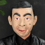 Mr. Bean Celebrity Latex Mask - Rowan Atkinson Costume for Halloween & Parties - Rear View