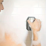 PP Sturdy Hard Plastic Shower Beer Holder Wall Mounted Beverage Can Rack Self Adhesive - Side View