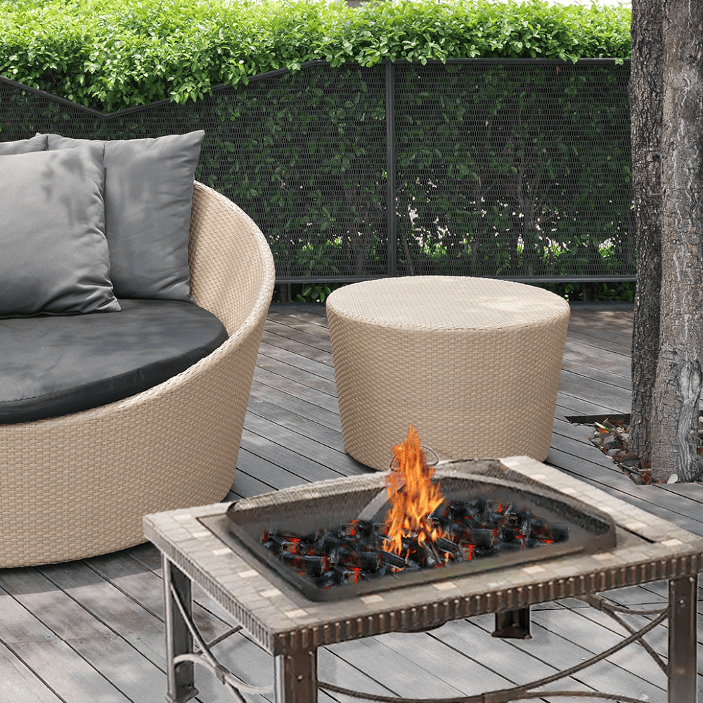30 Square Slate Tile Fire Pit Outdoor Patio Heater Fireplace