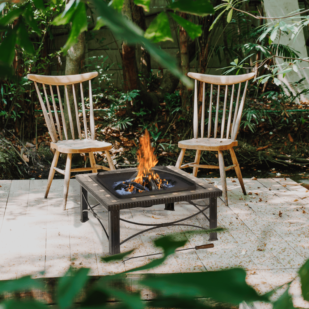 30 Square Slate Tile Fire Pit Outdoor Patio Heater Fireplace