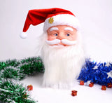 Singing Moving Eyes And Beard Shaking Hat Music Santa Claus Xmas Christmas Decor - Side View
