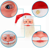 Singing Moving Eyes And Beard Shaking Hat Music Santa Claus Xmas Christmas Decor - Close-Up Angle