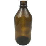 600ml Vintage Brown Glass Vase without Lid/Cap (Flowers not included) - Side View