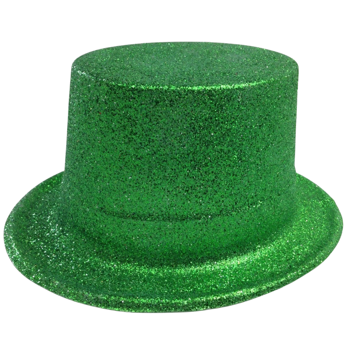 Shimmering Emerald Glitter Top Hat - Vibrant Costume Accessory for Festive Events
