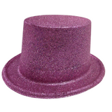 Glittery Light Pink Top Hat - Perfect Costume Accessory for Festive Occasions