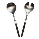 GROSVENOR Chill 2 Salad Servers 18/10 Stainless Steel Spoon Fork CHILL2SS - 45-Degree Angle